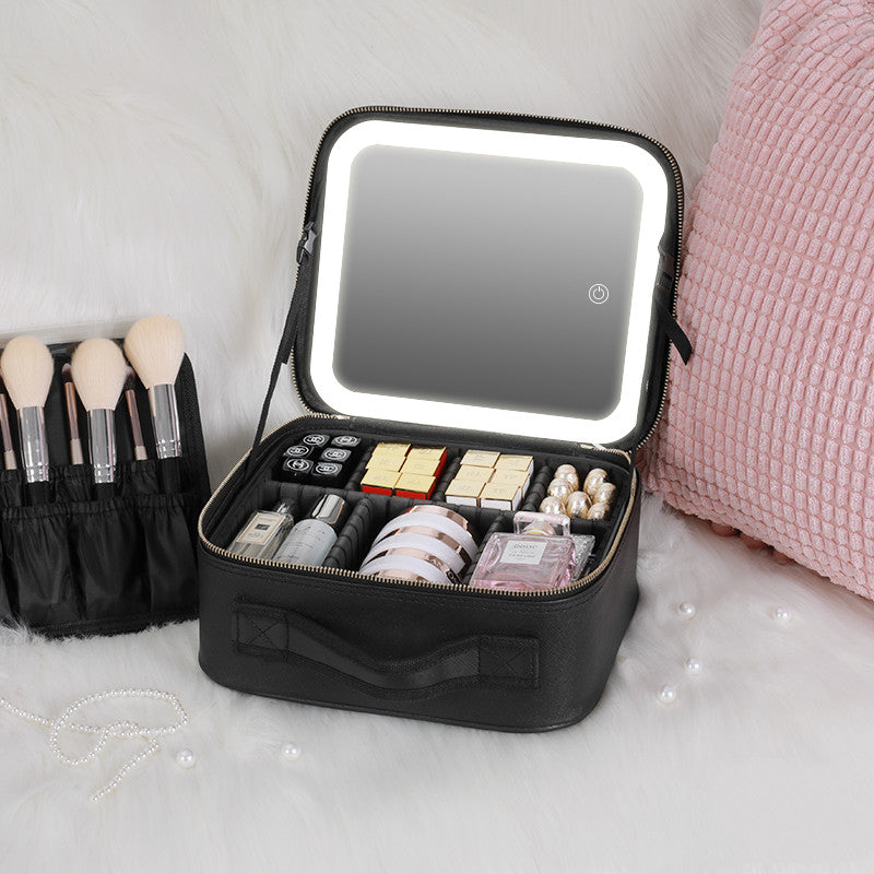 Cosmetic Bag with LED Mirror