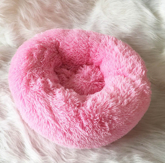 Round Fluffy Pet Bed