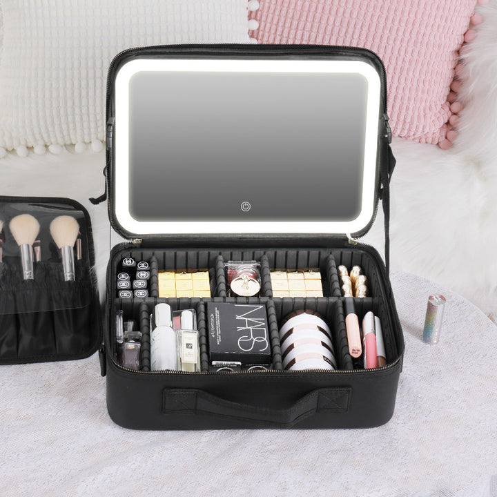 Cosmetic Bag with LED Mirror